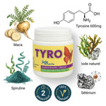 Tyro+ Jade Recherche 120 gélules - Complément alimentaire avec Tyrosine, Iode, Sélénium et Spiruline