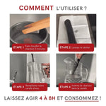 Utilisation du bâton de charbon actif français