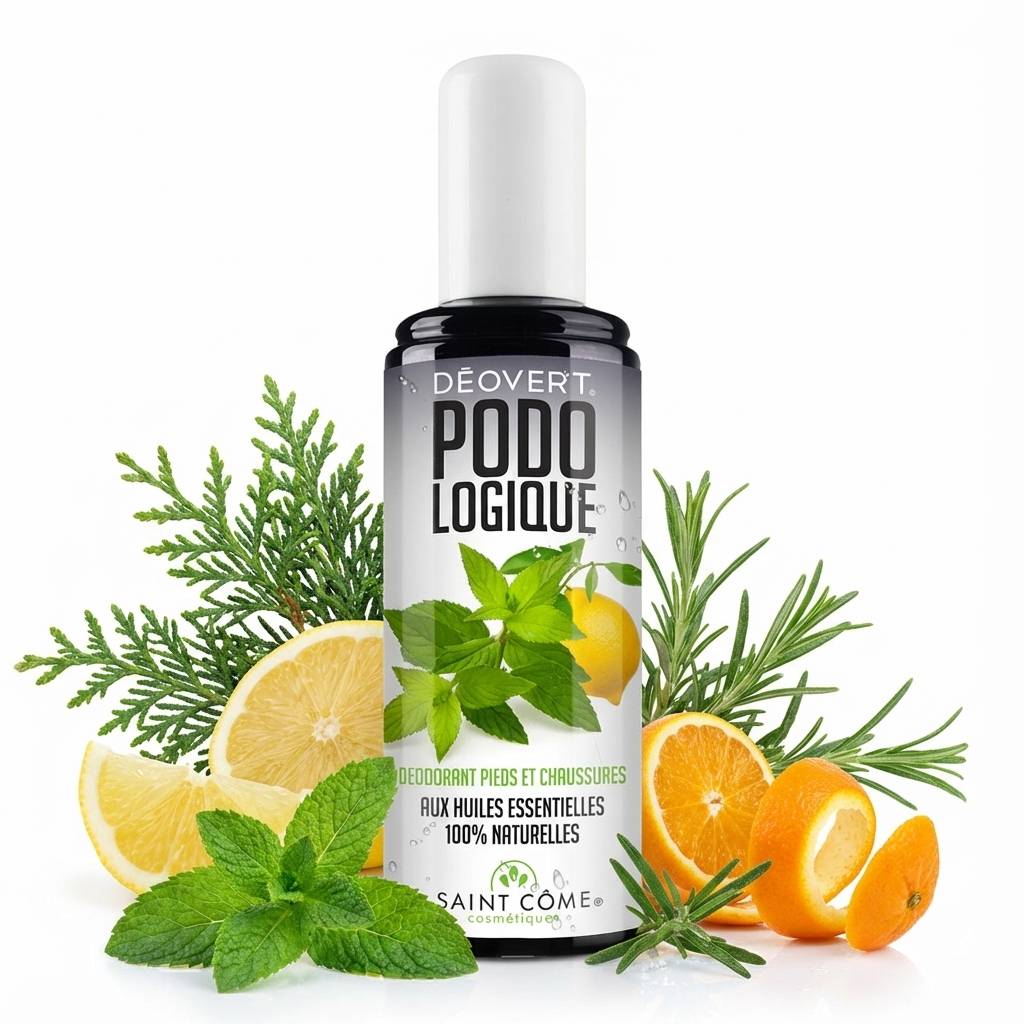 Vapo Podologique 100ml avec ingrédients naturels: menthe, citron, romarin et huiles essentielles