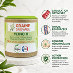Veino H 60 gélules circulation vasculaire et confort hémorroïdaire Graine Sauvage