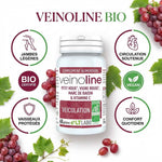 Veinoline Bio 60 gélules LT Labo avec bénéfices circulation et jambes légères, certifié bio