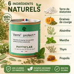Vermi' Protect vermifuge naturel chien chat 90 gélules avec 6 ingrédients bio Phyto'Lab