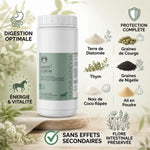 Vermi'calme vermifuge naturel chevaux 500g avec ingrédients et bénéfices digestifs