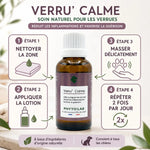 Verru' Calme Phyto'Lab traitement naturel verrues chien avec guide application 4 étapes