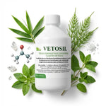 Vetosil 500ml flacon arthrose chien chat avec ingrédients naturels silicium organique