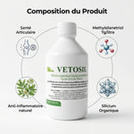 Vetosil flacon arthrose chien chat - silicium organique et anti-inflammatoire naturel pour articulations