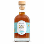 Bouteille Archie vinaigre de cidre bio 200ml avec mère, bouchon liège sur fond blanc