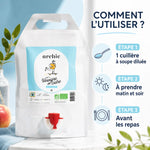 Vinaigre de cidre bio Archie - Recharge avec guide posologie et instructions d'utilisation