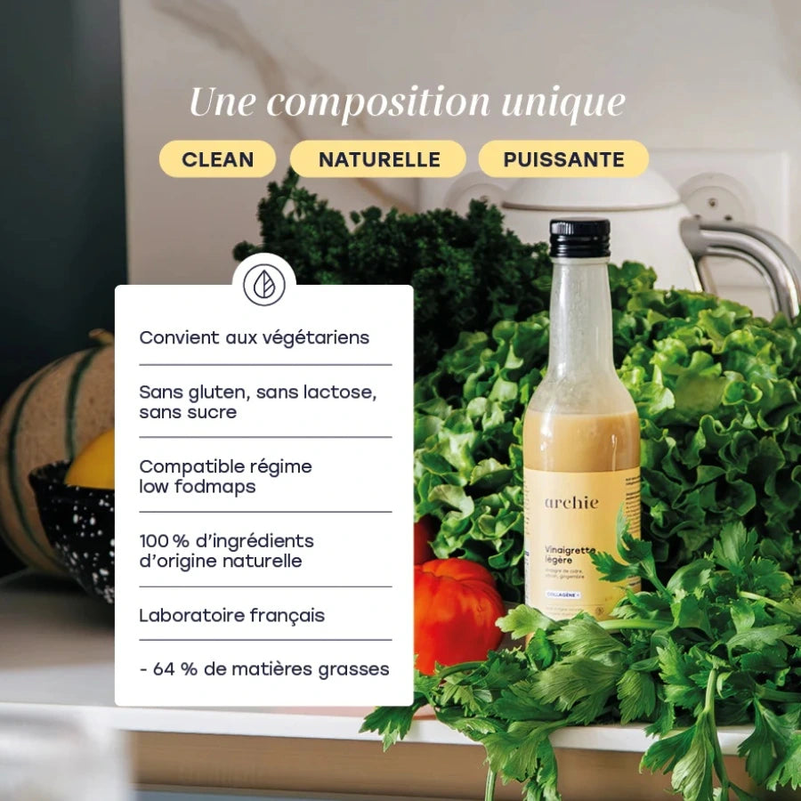 La composition unique de la Vinaigrette Collagène+ Archie 