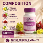 Vinostim 60 gélules vinophénols avec raisin, safran et primevère - complément alimentaire