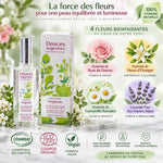 Virginale Lotion Tonique 100ml Douces Angevines avec ingrédients actifs rose, fleurs d'oranger, camomille et lavande