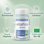Vital Flax Bio 60 capsules - Équilibre émotionnel et oméga 3-6-9 certification bio AB