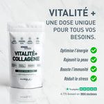 Vitalité + Collagène Humble+ pomme-citron, optimise l’énergie, rajeunit la peau, booste l’immunité et réduit le stress.