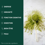 Vitalité + Collagène Humble+ pomme-citron en poudre, riche en nutriments pour énergie, immunité, digestion, bien-être et peau.