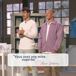 Cofondateurs de Humble+ présentant Vitalité + Collagène pomme-citron à la télévision.