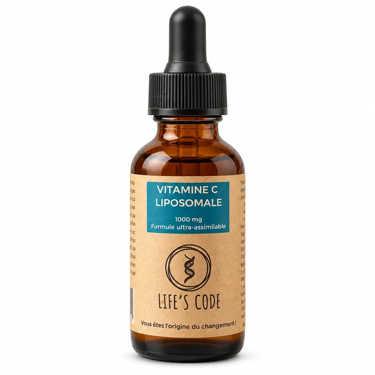 Vitamine C liposomale 1000 mg Life's Code en flacon compte-gouttes ambré
