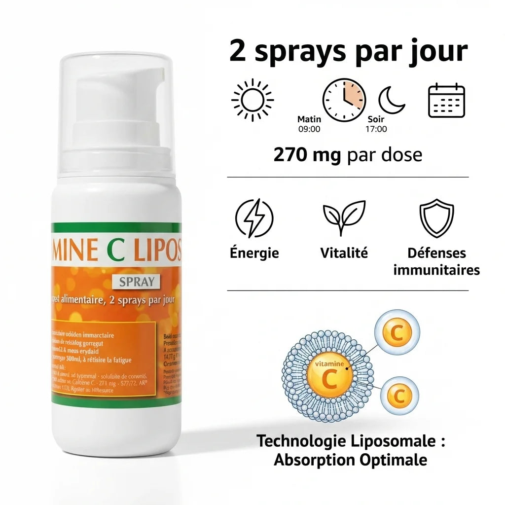 Vitamine C Liposomale Jade Recherche spray 100ml avec posologie 2 sprays jour et bénéfices