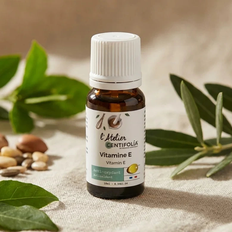Vitamine E Centifolia 10ml flacon verre ambré avec ingrédients naturels botaniques