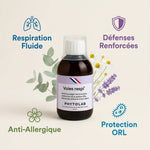 Voies Respi' Chien Chat 250ml avec icônes respiration, défenses et protection ORL naturelle