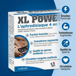 XL Power Labophyto 4 en 1 - 10 gélules aphrodisiaque avec bénéfices érection et testostérone