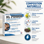 XL Power Aphrodisiaque 4 en 1 Labophyto avec composition Tribulus, L-Arginine, Piper nigrum et Caféine