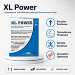 XL Power Aphrodisiaque 4 en 1 Labophyto avec icônes bénéfices érection, testostérone, fertilité, circulation