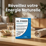XL Power Aphrodisiaque Labophyto 4 gélules boîte bleue et blanche sur fond minimaliste