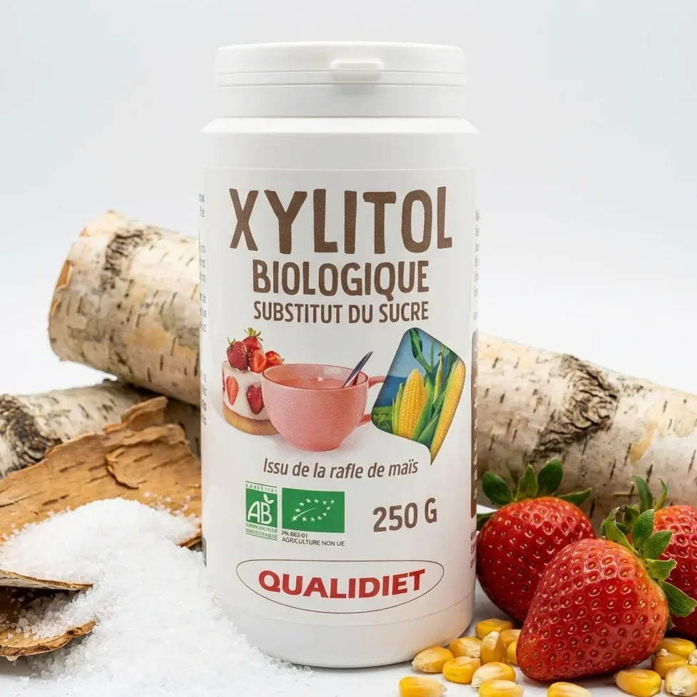 Xylitol Bio Qualidiet 250g sucre de bouleau avec ingrédients naturels