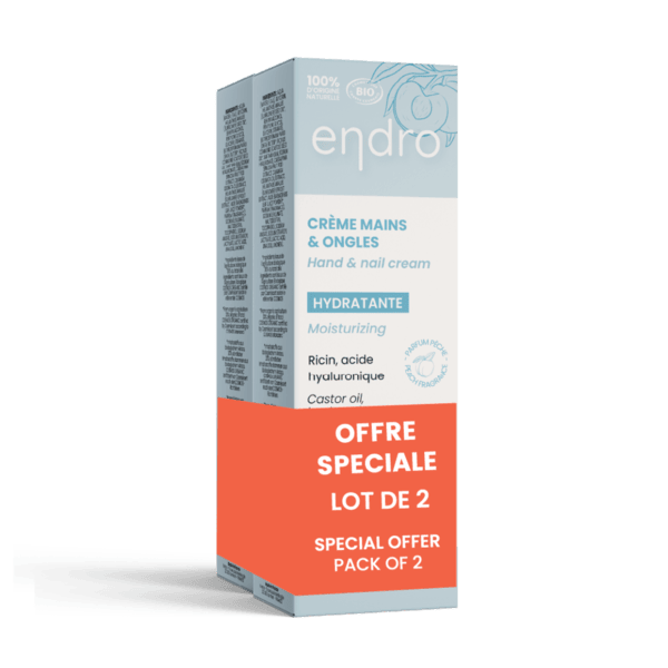 Duo crèmes hydratantes mains Endro, 2 x 50mL