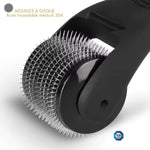 Zoom sur les micro-aiguilles de 0,50mm en acier inoxydable du dermaroller 