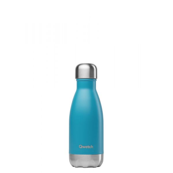 Qwetch -  Bouteille nomade bleu turquoise isotherme - 260 ml