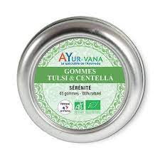 Gommes Tulsi & Centella Bio - Boîte de 45 grammes (45 gommes) 