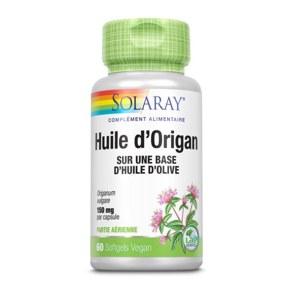 Huile d'origan 150 mg - 60 softgels vegan