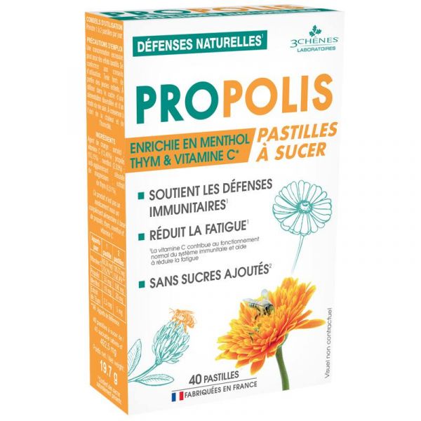 PROPOLIS PASTILLES À SUCER - BOÎTE 40 PASTILLES