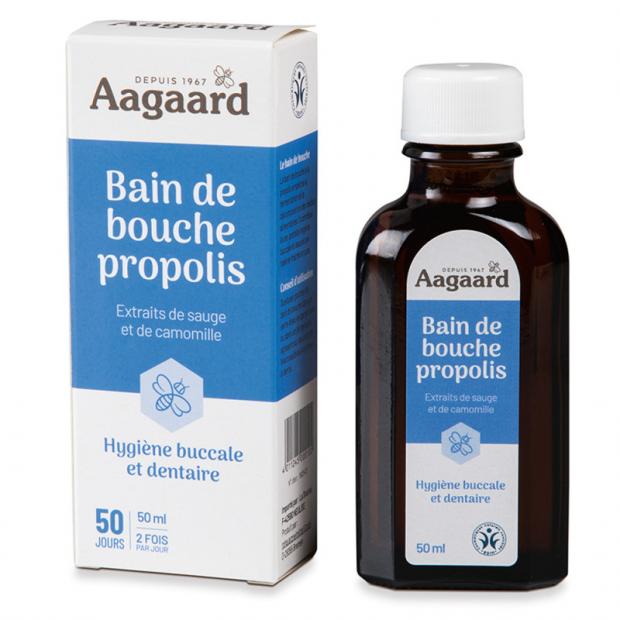 Bain de bouche Propolis - Extraits de sauge et camomille - 50 ml + Dentifrice à la Propolis Bio - 50 ml