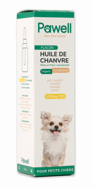 Huile de CBD petit chien 2,5% CBD - 10 ml